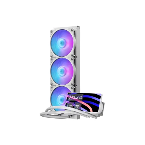 Cooler Master MasterLiquid Core 360 ARGB White Cpu Liquid Cooler With 6 Inch LCD Display